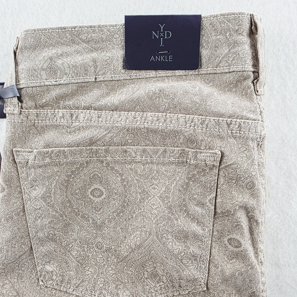 NYDJ Women's Chic Floral Cream  Pattern Ankle Skinny Pants 8 - Picture 11 of 11
